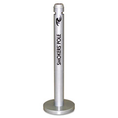 Smoker&#39;s Pole, Round, Steel, Silver