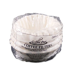 Basket Filters for Drip
Coffeemakers, 10 to 12-Cups,
White, 200 Filters/Pack