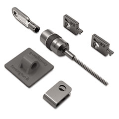 Desktop and Peripherals Locking Kit, 8ft Steel Cable,