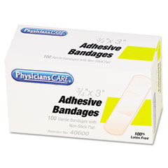 First Aid Plastic Bandages,
3/4&quot; x 3&quot;, 100/Box