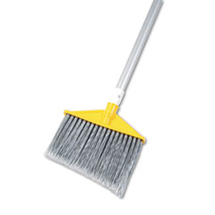 Angled Large Brooms, Poly Bristles, 48 7/8&quot; Aluminum