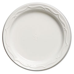 Aristocrat Plastic Plates, 6&quot;, White, Round, 125/PK, 8