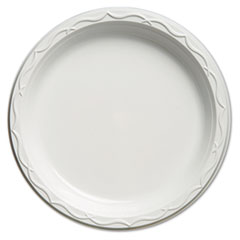 Aristocrat Plastic Plates, 10 1/4 Inches, White, Round,