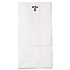 #12 Paper Grocery Bag, 40lb White, Standard 7 1/16 x 4