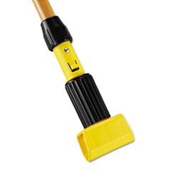 Gripper Hardwood Mop Handle, 1 1/8 dia x 60, Natural/Yello