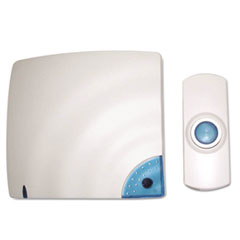 Wireless Doorbell, Battery Operated, 1-3/8w x 3/4d x