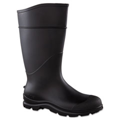 CT Economy Knee Boots, Size 10, 15in Tall, Black, PVC