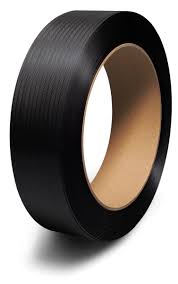 POLYPROPYLENE PLASTIC
STRAPPING 1/2&quot; 300# BLACK
16x6 EMBOSSED NO WAX
