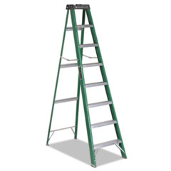 #592 Folding Fiberglass Step
Ladder, 8 ft, 7-Step,
Green/Black