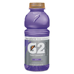 G2 Perform 02 Low-Calorie
Thirst Quencher, Grape, 20 oz
Bottle, 24/Carton