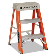 Fiberglass Heavy Duty Step
Ladder, 28 3/8&quot;, 2-Step,
Orange