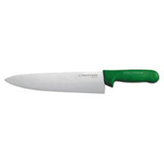 Cook&#39;s Knife, 10 Inches,
High-Carbon Steel with Green
Handle, 1/Each