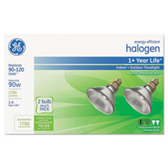 Energy-Efficient Halogen 90 Watt PAR38 Floodlight, 2/Pack