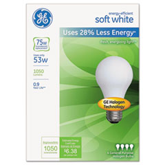 Energy-Efficient Soft White 53 Watt A19, 4/Pack