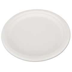 ChampWare Heavyweight Bagasse
Dinnerware, Plate, 10&quot;,
White, 500/Carton