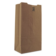 #20 Paper Grocery Bag, 50lb Kraft, Heavy-Duty 8 1/4 x 5