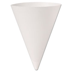 Bare Treated Paper Cone Water Cups, 7 oz., White, 250/Bag,