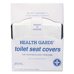 Health Gards Quarter-Fold
Toilet Seat Covers, White,
Paper, 200/PK, 25 PK/CT