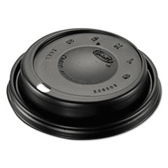 Cappuccino Dome Sipper Lids, Black, Plastic, 100/Pack, 10