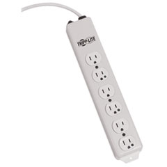 Power Strip for Nonpatient Care Areas, 6 Outlets, 6 ft