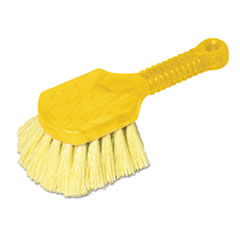 Long Handle Scrub, 8&quot; Plastic Handle, Yellow Handle