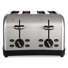Extra Wide Slot Toaster,
4-Slice, 12 3/4 x 13 x 8 1/2,
Stainless Steel
