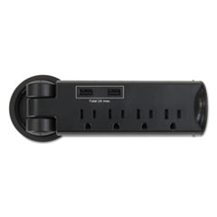 Pull-Up Power Module, 4 outlets, 2 USB Ports, 8 ft