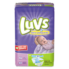 Diapers w/Leakguard, Newborn: 4 to 10 lbs, 40/Pack, 4