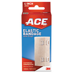 Elastic Bandage with E-Z
Clips, 4&quot; x 64&quot;