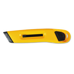 Plastic Utility Knife
w/Retractable Blade &amp; Snap
Closure, Yellow