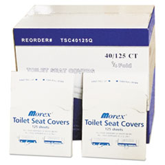 Quarter-Fold Toilet Seat Covers, White, 14 1/2 x 16