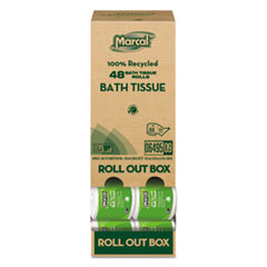 100% Recycled Convenient Roll
Out Pack Bath Tissue, 506
Sheets, 48 Rolls/Carton