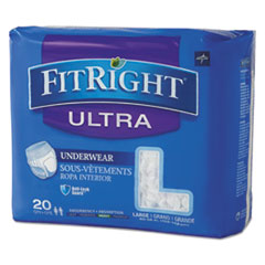 FitRight Ultra Protective
Underwear, Large, 40-56&quot;
Waist, 20/Pack