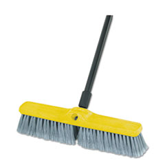 Fine Floor Sweeper,
Polypropylene Fill, 18&quot;
Brush, 3&quot; Bristles, Gray,
12/Carton