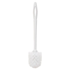 Toilet Bowl Brush, 14 1/2&quot;,
White, Plastic