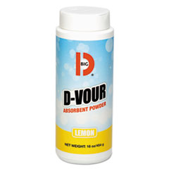 D-Vour Absorbent Powder,
Canister, Lemon, 16oz,
6/Carton