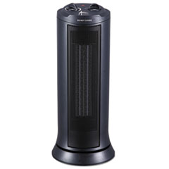 Mini Tower Ceramic Heater, 7
3/8&quot;w x 7 3/8&quot;d x 17 3/8&quot;h,
Black