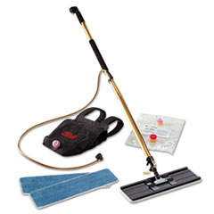 Easy Shine Applicator Kit
w/Backpack, 18&quot; Pad, 43&quot; -
63&quot; Handle, Gold/Black