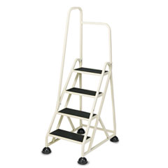 Four-Step Stop-Step Folding Aluminum Ladder w/Left