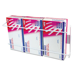 Wire Wall-Mount Glove Box Holder, 3-Box, Vertical,
