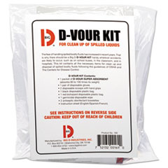 D&#39;vour Clean-up Kit, Powder, All Inclusive Kit, 6/Carton