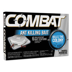 Combat Ant Killing System,
Child-Resistant, Kills Queen
&amp; Colony, 6/Box