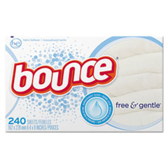 Free &amp; Gentle Fabric Softener
Dryer Sheets, Unscented,
240/Box, 6 Box/Carton