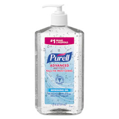 Advanced Hand Sanitizer
Refreshing Gel, Clean Scent,
20 oz Pump Bottle, 12/Carton