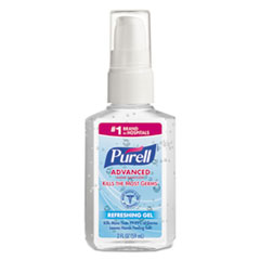 Advanced Hand Sanitizer
Refreshing Gel, Clean Scent,
2 oz Personal Pump Bottle,
24/Carton