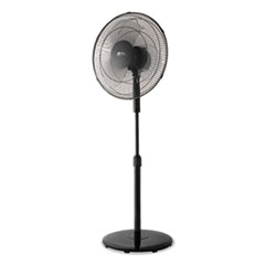 16&quot; 3-Speed Oscillating
Pedestal Stand Fan, Metal,
Plastic, Black