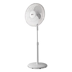 16&quot; 3-Speed Oscillating
Pedestal Stand Fan, Metal,
Plastic, White