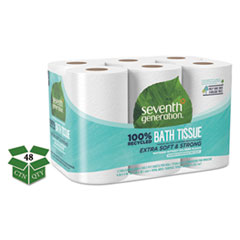 100% Recycled Bathroom Tissue, 2-Ply, White, 240