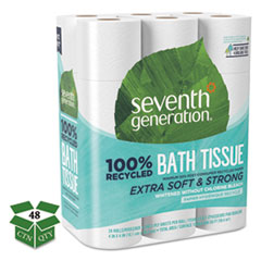 100% Recycled Bathroom Tissue, Two-Ply, White, 240