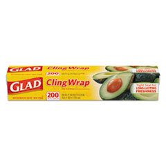 ClingWrap Plastic Wrap, 200
Square Foot Roll, Clear